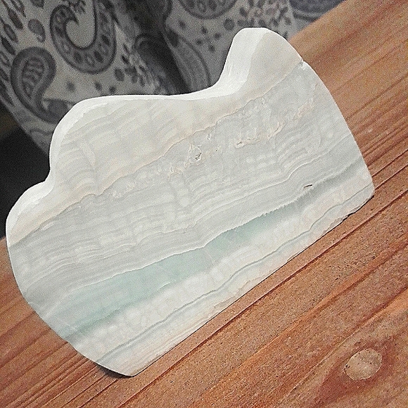 Other - Natural Larimar Banded Hill Crystal carving
